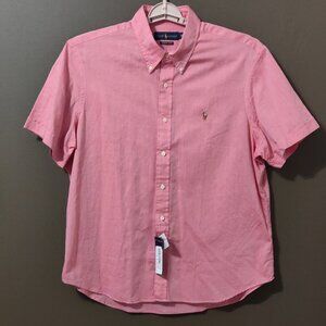 Ralph Lauren Chambray Oxford Short Sleeve Button Down Shirt XL New With Tags
